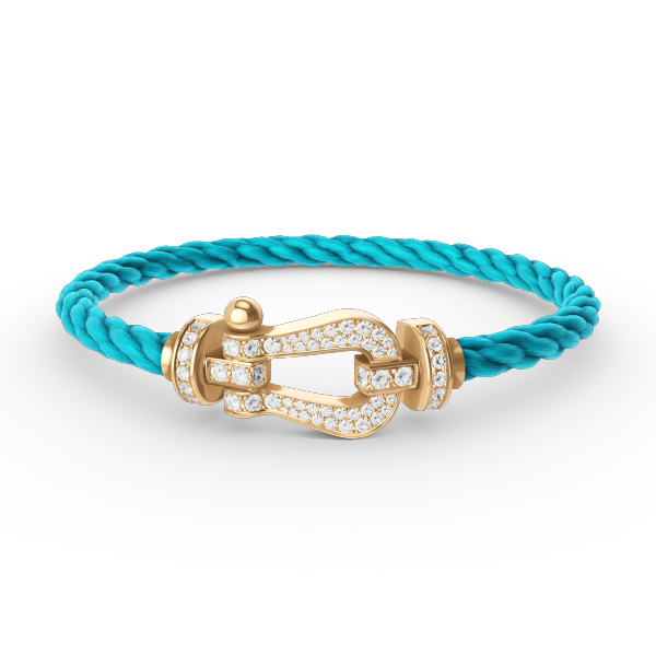 [Dawnora Jewelry]FORCE LARGE HORSESHOE FULL DIAMOND BRACELET GOLD