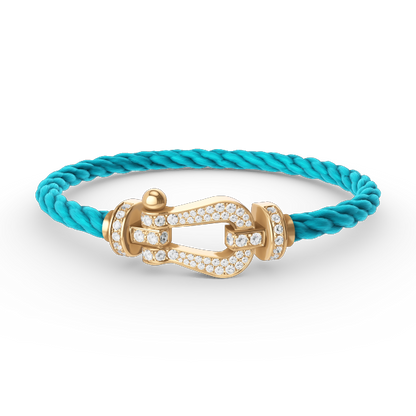 [Dawnora Jewelry]FORCE LARGE HORSESHOE FULL DIAMOND BRACELET GOLD