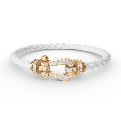 [Dawnora Jewelry]FORCE LARGE HORSESHOE FULL DIAMOND BRACELET GOLD