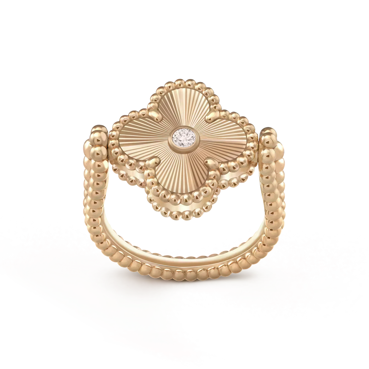 [Dawnora Jewelry]CLOVER RIVERSIBLE ROSE GOLD RING