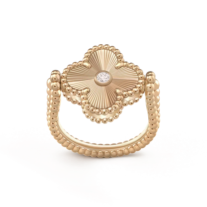 [Dawnora Jewelry]CLOVER RIVERSIBLE ROSE GOLD RING