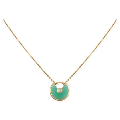 [Dawnora Jewelry]AMULETTE GOLD MALACHITE NECKLACE
