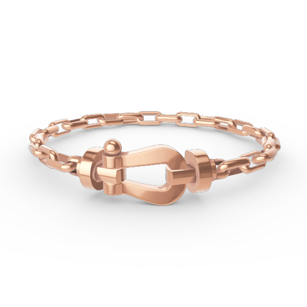 [Dawnora Jewelry]FORCE LARGE HORSESHOE CLASP  METAL BRACELET