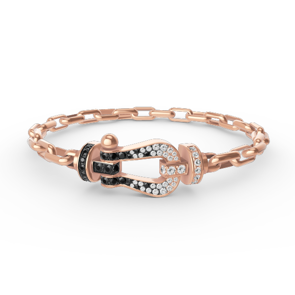 [Dawnora Jewelry]FORCE LARGE HORSESHOE CLASP  METAL BRACELET