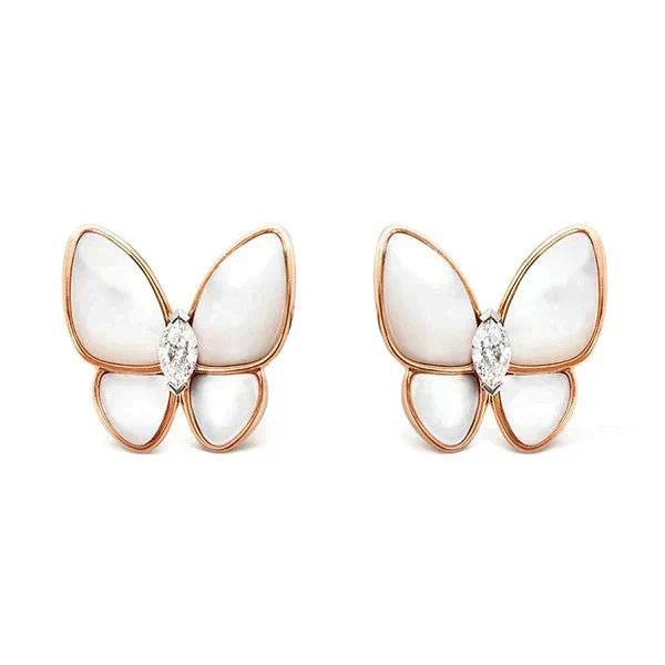 [Dawnora Jewelry]BUTTERFLY MOP DIAMOND EARRINGS