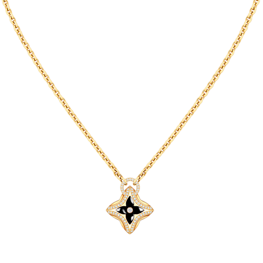 [Dawnora Jewelry]STAR PEDANT PINK GOLD DIAMOND NECKLACE