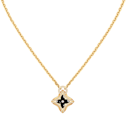 [Dawnora Jewelry]STAR PEDANT PINK GOLD DIAMOND NECKLACE