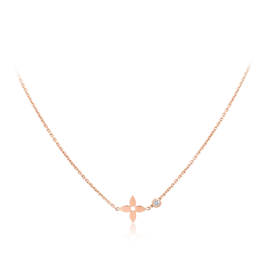 [Dawnora Jewelry]BLOSSOM PENDANT PINK GOLD AND DIAMOND