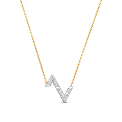 [Dawnora Jewelry]VOLT SILVER DIAMOND PEDANT NECKLACE