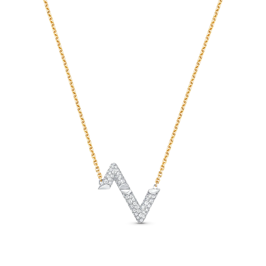 [Dawnora Jewelry]VOLT SILVER DIAMOND PEDANT NECKLACE