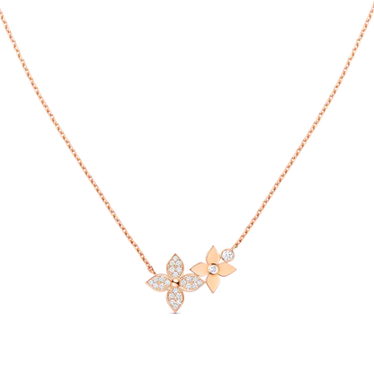 [Dawnora Jewelry]STAR BLOSSOM NECKLACE PINK GOLD DIAMONDS