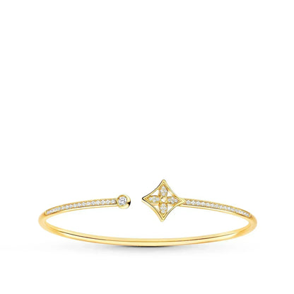 [Dawnora Jewelry]IDYLLE GOLD OPEN BRACELET DIAMOND PAVED