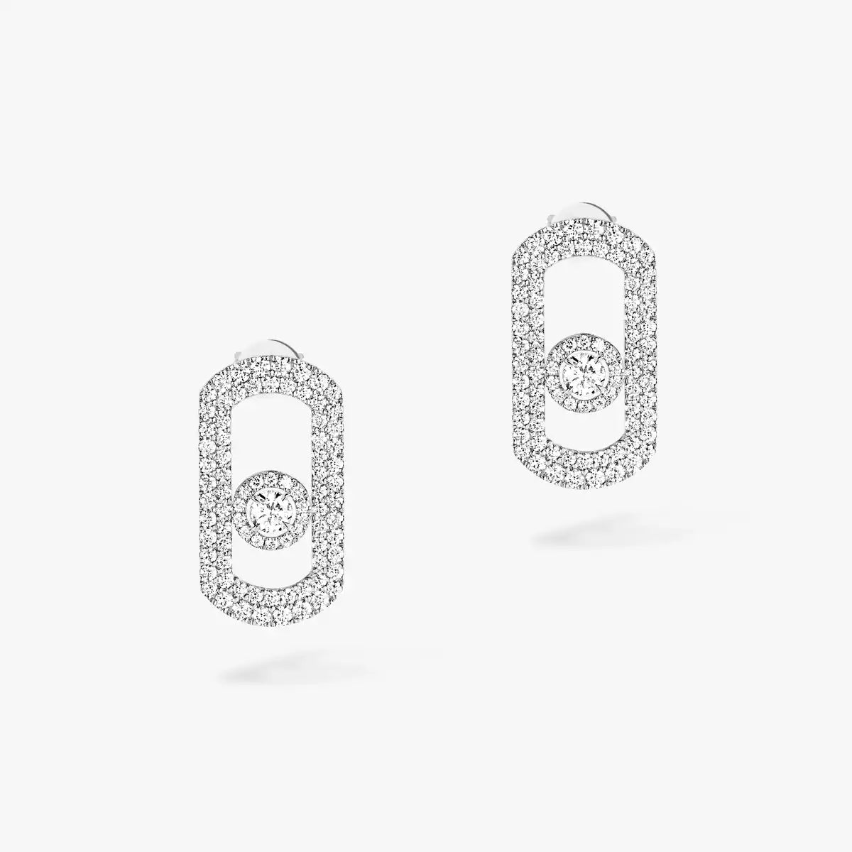 [Dawnora Jewelry]So Move Pave_-Set Diamond Earrings in Silver