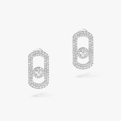 [Dawnora Jewelry]So Move Pave_-Set Diamond Earrings in Silver