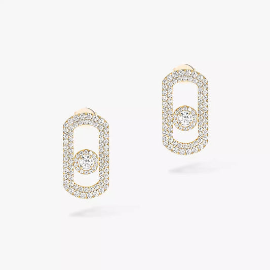 [Dawnora Jewelry]So Move Pave_-Set Diamond Earrings in Silver
