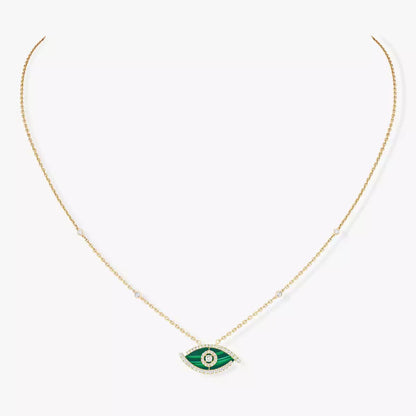 [Dawnora Jewelry]Lucky Eye Diamond Necklace in  Gold and Turquoise