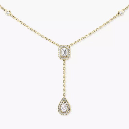 [Dawnora Jewelry]Gold Diamond Tie Necklace