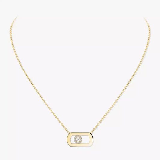 [Dawnora Jewelry]So Move Diamond Necklace in Gold