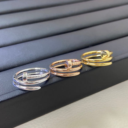 [Dawnora Jewelry]SMOOTH THREE-BAND NAIL RING