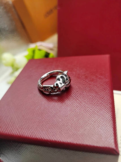 [Dawnora Jewelry]LEOPARD-HEAD LEOPARD-PRINT COUPLE RING