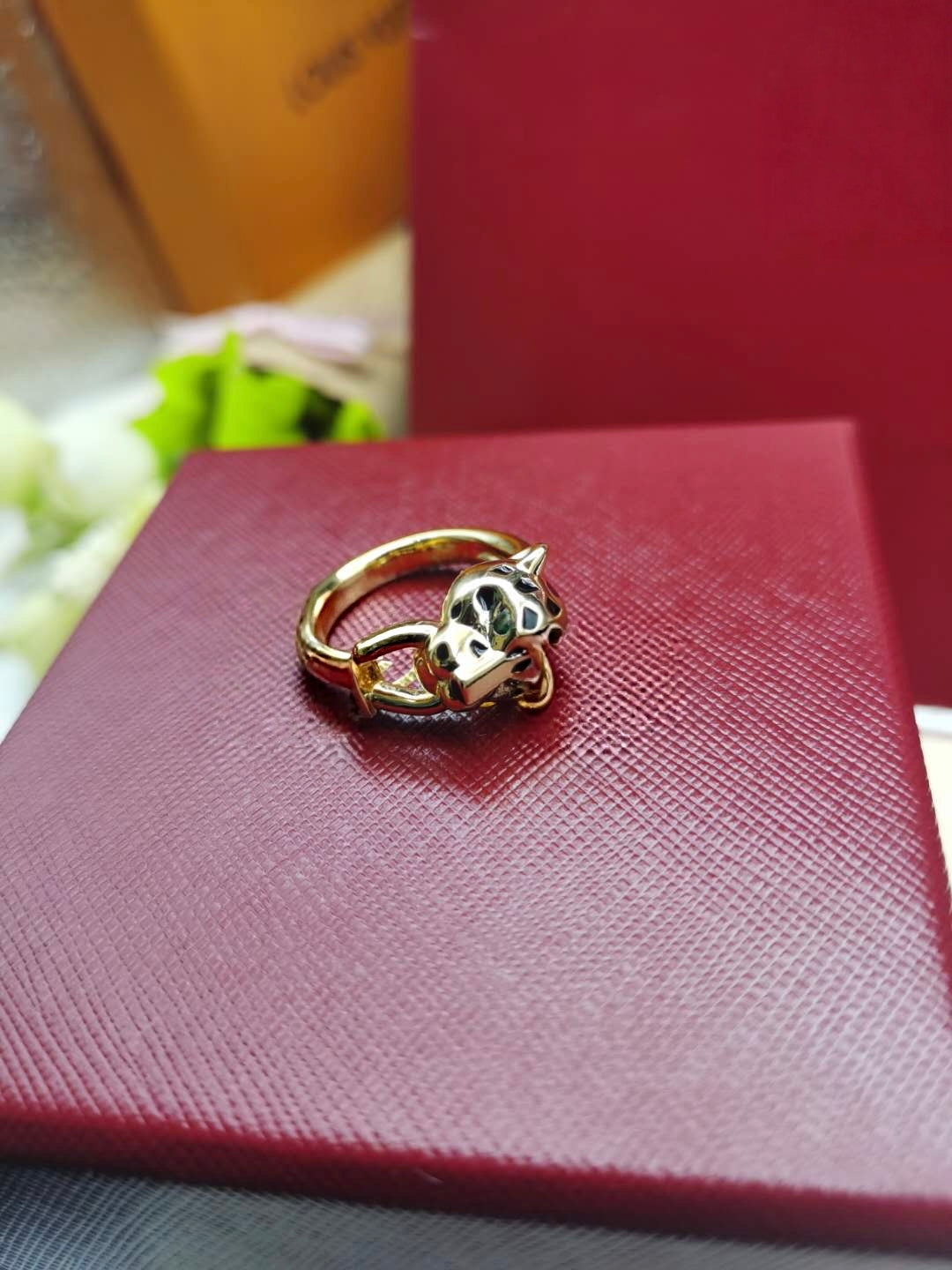 [Dawnora Jewelry]LEOPARD-HEAD LEOPARD-PRINT COUPLE RING