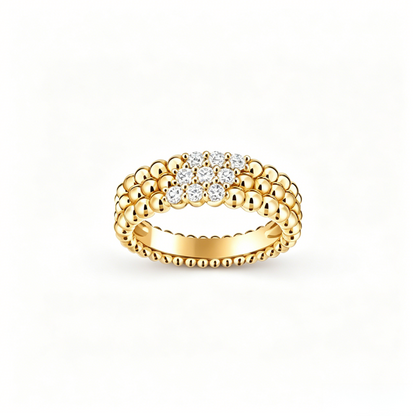 [Dawnora Jewelry] THREE-ROW DIAMOND RING