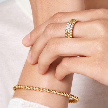 [Dawnora Jewelry] THREE-ROW DIAMOND RING