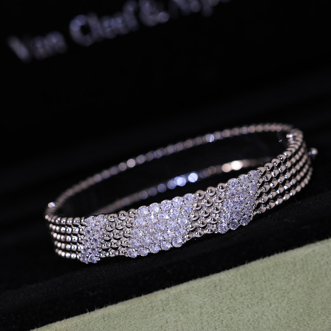 [Dawnora Jewelry]  FIVE-ROW DIAMOND BRACELET