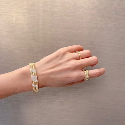 [Dawnora Jewelry]  FIVE-ROW DIAMOND BRACELET