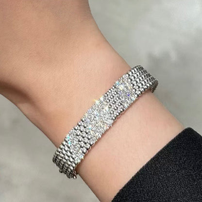 [Dawnora Jewelry]  FIVE-ROW DIAMOND BRACELET