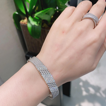 [Dawnora Jewelry]  FIVE-ROW DIAMOND BRACELET