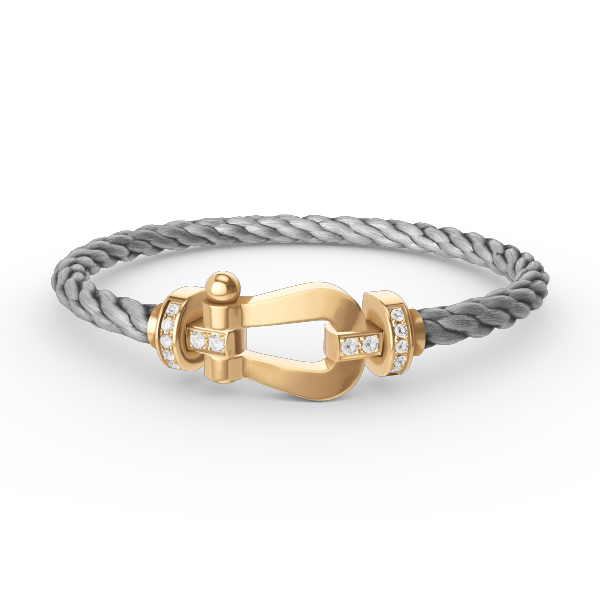[Dawnora Jewelry]FORCE LARGE HORSESHOE HALF DIAMOND BRACELET GOLD
