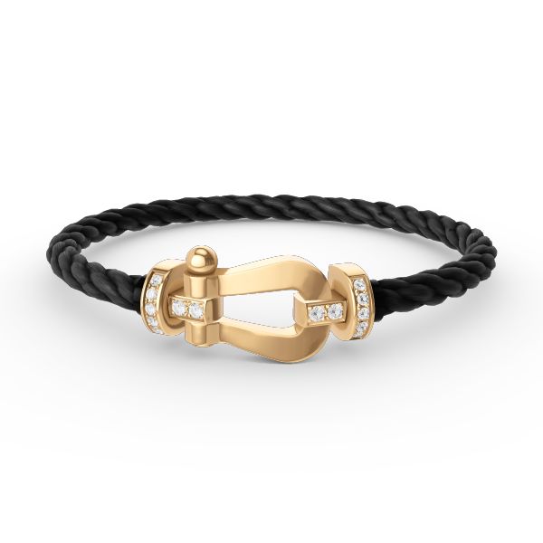 [Dawnora Jewelry]FORCE LARGE HORSESHOE HALF DIAMOND BRACELET GOLD