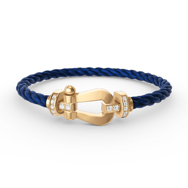 [Dawnora Jewelry]FORCE LARGE HORSESHOE HALF DIAMOND BRACELET GOLD