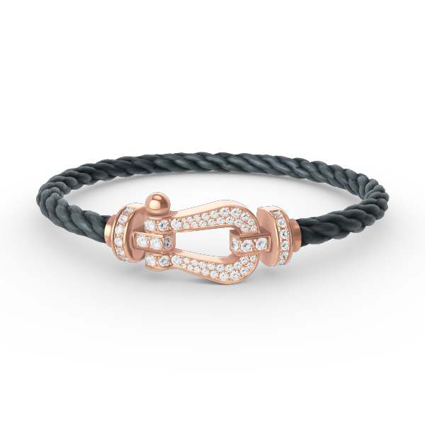 [Dawnora Jewelry]FORCE LARGE HORSESHOE FULL DIAMOND BRACELET ROSE GOLD