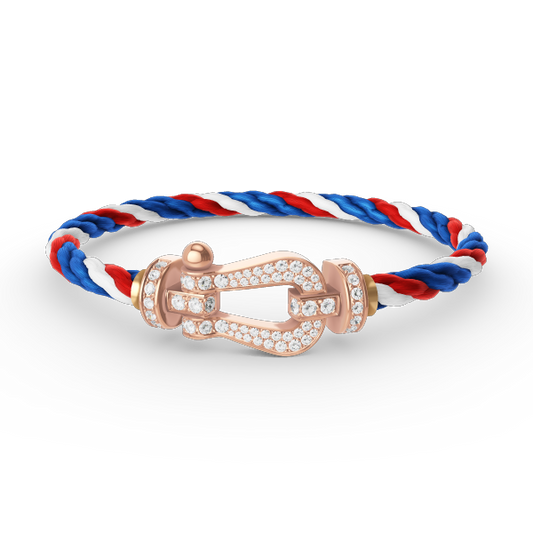 [Dawnora Jewelry]FORCE LARGE HORSESHOE FULL DIAMOND BRACELET ROSE GOLD