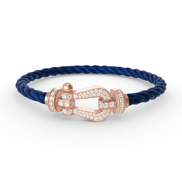 [Dawnora Jewelry]FORCE LARGE HORSESHOE FULL DIAMOND BRACELET ROSE GOLD