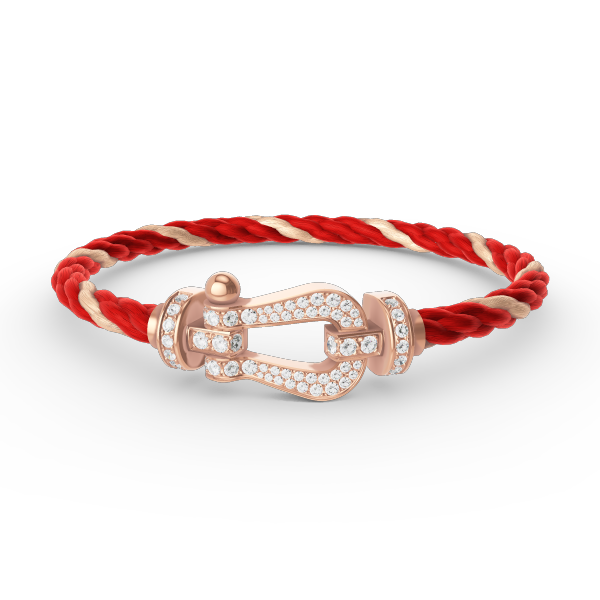 [Dawnora Jewelry]FORCE LARGE HORSESHOE FULL DIAMOND BRACELET ROSE GOLD
