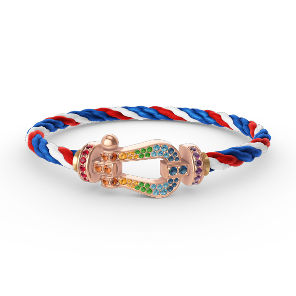 [Dawnora Jewelry]FORCE LARGE HORSESHOE  COLORED DIAMOND BRACELET ROSE GOLD