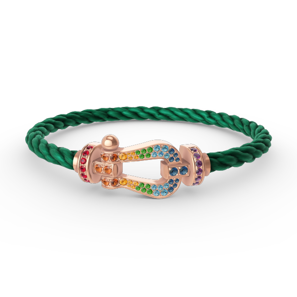 [Dawnora Jewelry]FORCE LARGE HORSESHOE  COLORED DIAMOND BRACELET ROSE GOLD