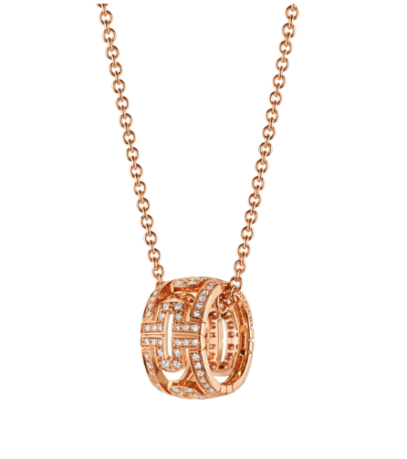 [Dawnora Jewelry]PARENTESI NECKLACE PINK GOLD DIAMOND