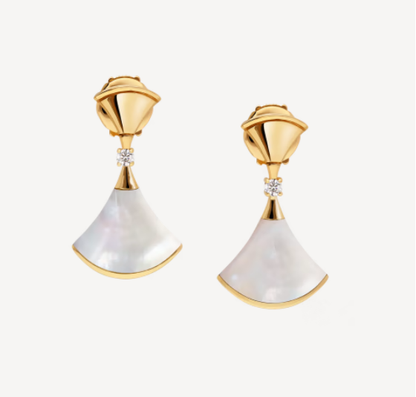 [Dawnora Jewelry]DREAM MOP 1 DIAMOND EARRINGS