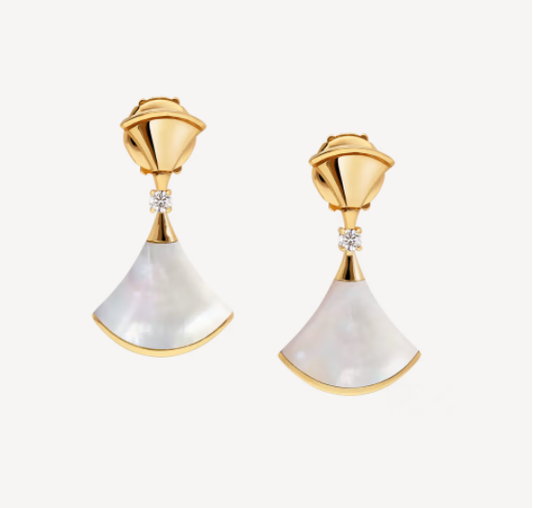 [Dawnora Jewelry]DREAM MOP 1 DIAMOND EARRINGS