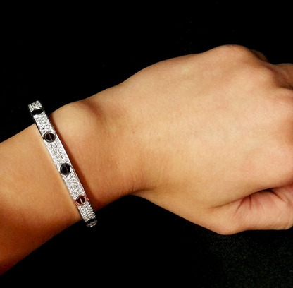 [Dawnora Jewelry]LOVE BRACELET 6.1MM DIAMOND-PAVED CERAMIC
