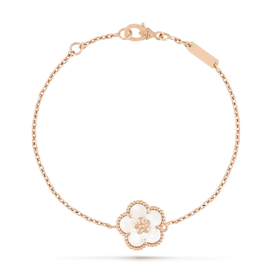 [Dawnora Jewelry]LUCKY WHITE MOP PLUM BLOSSOM  BRACELET