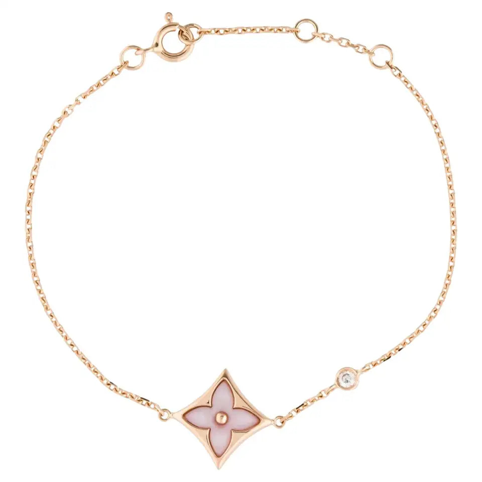 [Dawnora Jewelry]STAR 1 DIAMOND PINK GOLD BRACELET