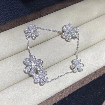 [Dawnora Jewelry]FRIVOLE SILVER 5 FLOWERS BRACELET