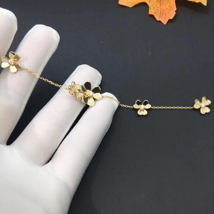 [Dawnora Jewelry]FRIVOLE GOLD 5 FLOWERS BRACELET