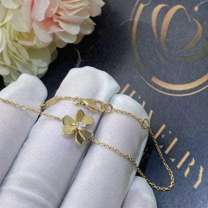 [Dawnora Jewelry]FRIVOLE GOLD FLOWER PINK MALACHITE BRACELET