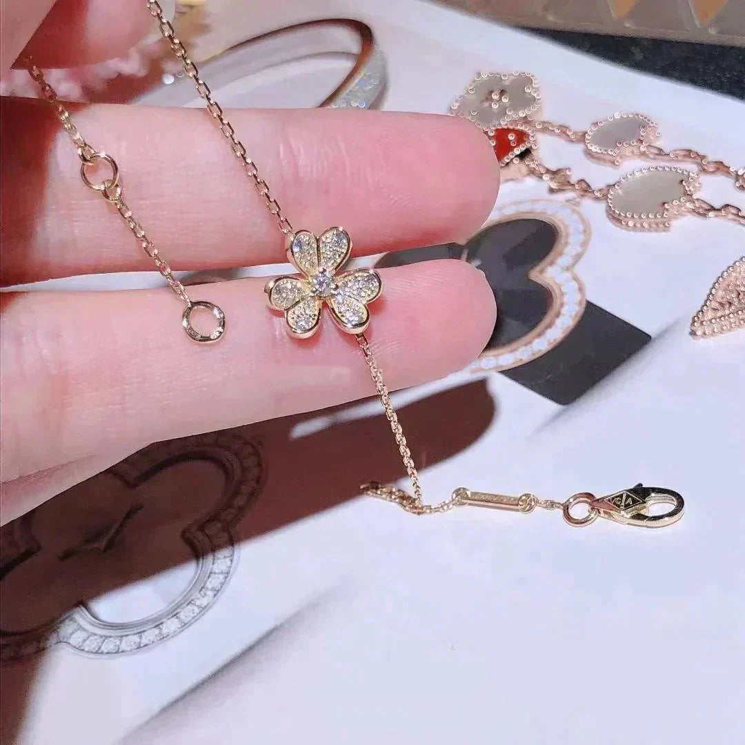 [Dawnora Jewelry]FRIVOLE GOLD FLOWER DIAMOND BRACELET